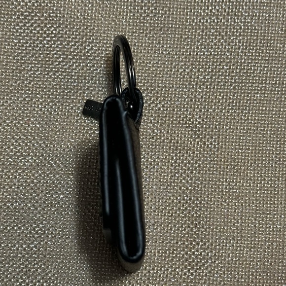 NWOT-COACH Gold and Black Leather Horse Carriage Photo Frame Bag Charm, Keychain - Picture 6 of 12